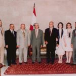 Visiting Lebanese President Elias Hrawi