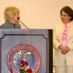 Receiving the Distinguished Educator Award (1980).